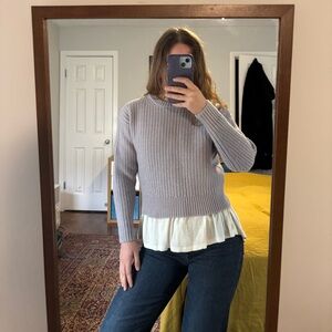 100% Wool Aritzia Wilfred Light Purple Sweater Sz Small